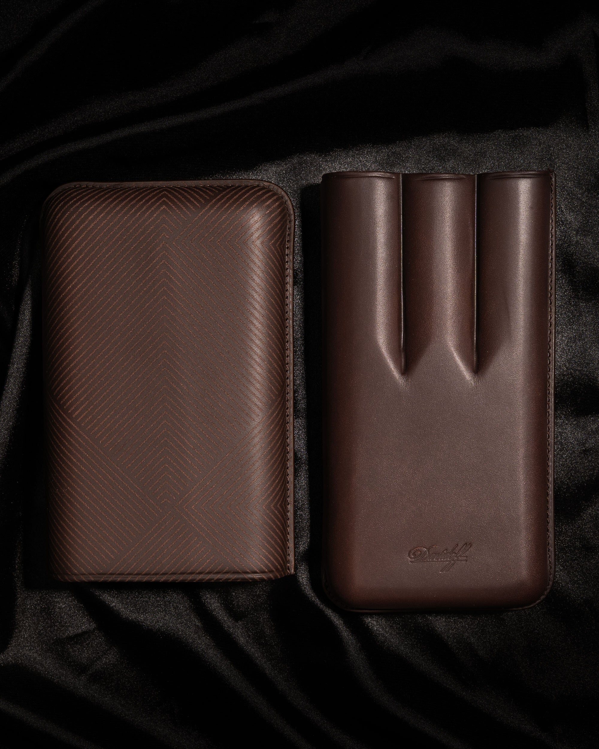 Davidoff Cigar Case Leaf (XL-3 / Brown Leather)