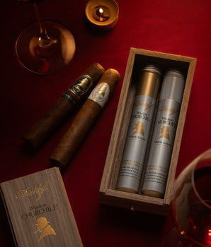Davidoff Winston Churchill The Artist Alu Tubes with Cigar Tasting Set (Not for Sale)