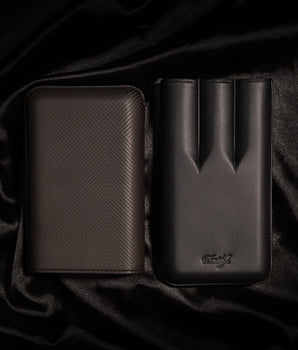 Davidoff Cigar Case Leaf (XL-3 / Black Leather)